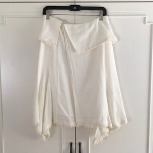 Asymmetrical wrap skirt
